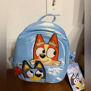 Bluey Peeking Women's 10.5" Mini Backpack, Blue kids Womens backpack new